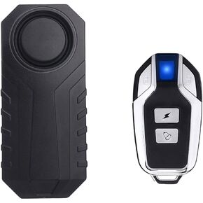 Wireless Bicycle Alarm, Anti-Theft Vibration Motorcycle Bicycle Alarms Waterproof Vehicle Security Alarm System Volume & Sensitivity Adjustable for Car Scooter Door Window (Upgrated Version)