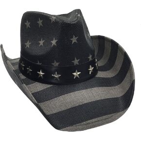 grinderPUNCH Western Outback Cowboy Hat Men's Women's Style Classic Straw Western Cowgirl Hat