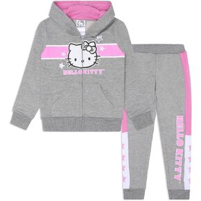 Hello Kitty Sanrio Girls Zip Up Hoodie and Pants Set
