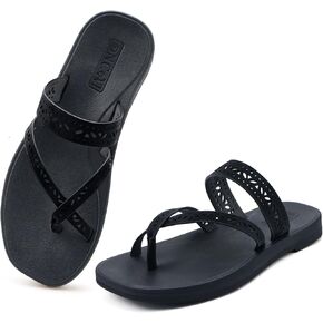 Oncai Flip Flops for Womens ، Thong Thong Sandals Square مسطحة مع أزياء صيف شاطئ مريح على باطن المطاط بحجم 6-11