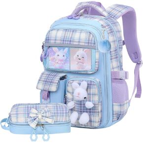 Girls Backpack Set,Cute Kids School Backpack For Girls,Childrens Schoolbag For Elementary Primary