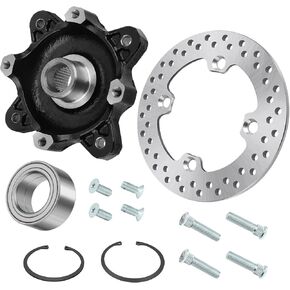 JAVIK Front Wheel Hub Brake Rotor Kit Compatible with Polaris Ranger 800 Diese-l 900 700 RZR 900 800-4 570 ACE 570 900 OEM# 5137659-067 3515090 5254999 7517871