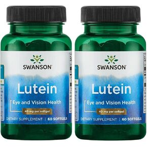 Swanson Lutein Vision Vision Retina Macula Health ملحق 40 ملغ 60 Sofgels SGELS (2 حزمة)