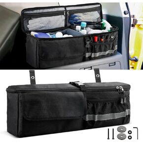 JDMON Car Storage Trunk Organizer With 1680d Oxford Cloth Car Car Care Progratizer Trunk مع Toyota FJ Cruiser 2007-2021 منظم التخزين الخلفي لتخزين متعدد الوظائف مع مسامير وروح