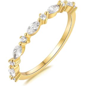 حلقات الذهب 14K خواتم الذهب لذيذ للنساء الزركونيا المجوهرات السيرافيك جميلة كما كانت متألقات مثل كريستال 5-9