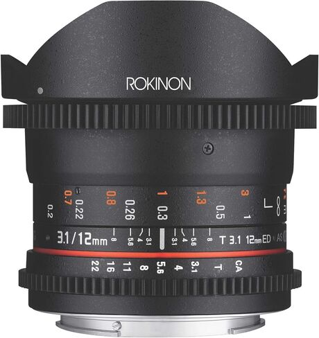 عدسات روكين كاين DS 12 ملم T3.1 عريضة للغاية Cine Fisheye - متوافقة مع الإطار الكامل in Saudi Arabia