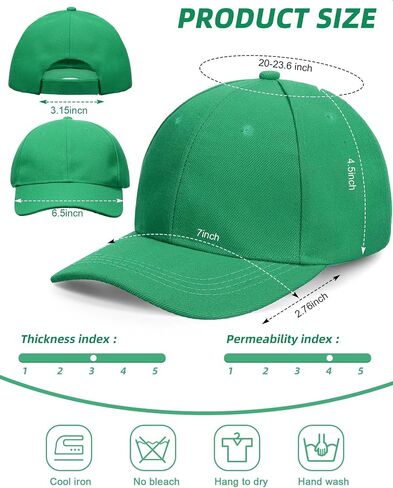 24 Pieces Blank Baseball Cap Adjustable Back Strap Plain Blank Camouflage Hat Unisex Baseball Cap for Trucker Men Women(Black,Plain Style) in Saudi Arabia