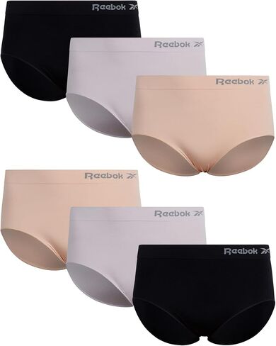 ملخصات Reebok Womens-6 حزمة الأداء الداخلية عالية الخصر للنساء للنساء (الأحجام: S-XL ، الموسعة زائد الحجم: 1x-3x) in Kuwait