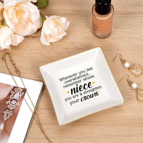 Homlouue Christian Gifts: Religious Christmas & Birthday Gifts for Women Friends - Inspirational Motivational 'I Can Do All Things' Christian Jewelry Tray Ring Dish in Saudi Arabia