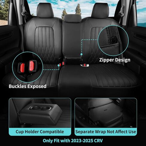 Seat Covers for Honda CRV 2023 2024 2025 EX-L/EX/LX/Sport/Touring/Special Edition Hybrid & Gas 1:1 Custom Leather Seat Covers Full Set - Back in Saudi Arabia