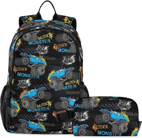 Emelivor Colorful Fishing Frish Frusts حقيبة ظهر للبنات فتيان سقيفة الكتب مع صندوق غداء معزول لمدرسة ما قبل المدرسة الابتدائية على ظهر مدرسة المدرسة الابتدائية in Kuwait