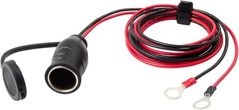 3/8 "طرف عيزة حلقة إلى أنثى سجائر أخف على مقبس البطارية تعزيز الكابل الثقيل 12V/24V 16AWG سلك (3ft) in Kuwait
