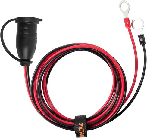 3/8 "طرف عيزة حلقة إلى أنثى سجائر أخف على مقبس البطارية تعزيز الكابل الثقيل 12V/24V 16AWG سلك (3ft) in Kuwait