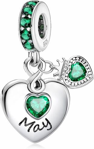 Birthstone Charms for Bracelets and Necklaces S925 Sterling Silver Charm Bead For Family Birthday Women Jewelry Present in Saudi Arabia