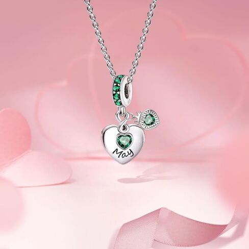 Birthstone Charms for Bracelets and Necklaces S925 Sterling Silver Charm Bead For Family Birthday Women Jewelry Present in Saudi Arabia