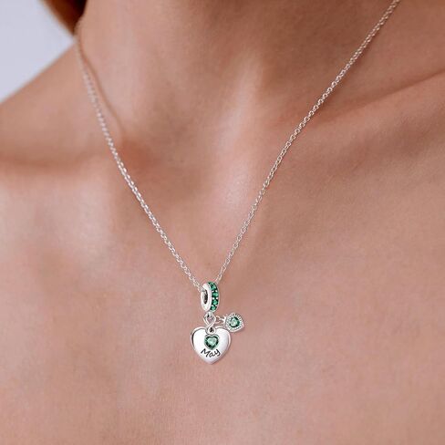 Birthstone Charms for Bracelets and Necklaces S925 Sterling Silver Charm Bead For Family Birthday Women Jewelry Present in Saudi Arabia