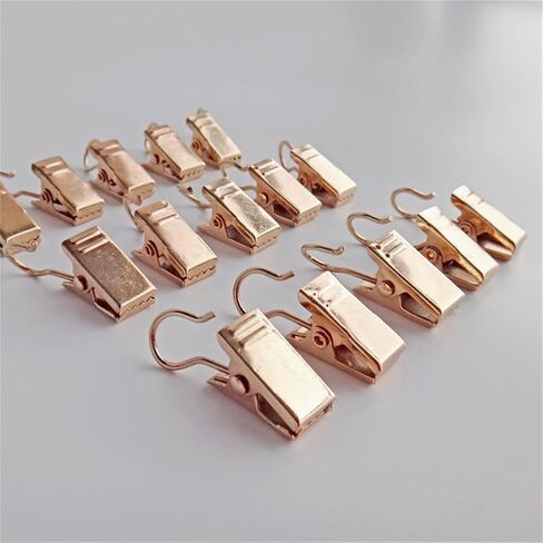 20 Pack Small Heavy-Duty Hook Clip Set Metal Curtain Hangers Clips for Clip Photo Home Decoration Art Craft Display (White) in Saudi Arabia