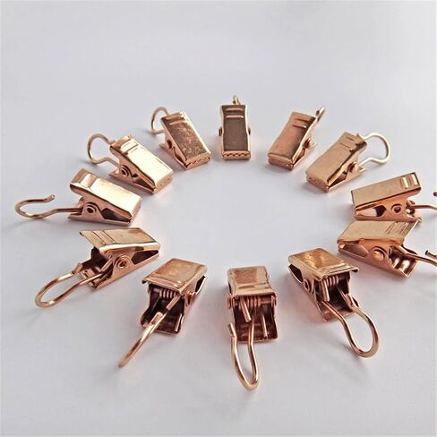 20 Pack Small Heavy-Duty Hook Clip Set Metal Curtain Hangers Clips for Clip Photo Home Decoration Art Craft Display (White) in Saudi Arabia