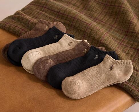 POLO RALPH LAUREN Mens Classic Sport Repreve Socks 6 Pair Pack - Arch Support And Comfort Cushioning Solid Bright Low Cut, Multi-colored, 6-12.5 US in Saudi Arabia