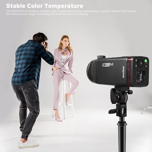 Godox AD200 Pro AD200Pro Pocket Flash, 200Ws 2.4G TTL Speedlite Outdoor Flash Strobe, 1/8000s HSS Monolight with 2900mAh Lithium Battery and Bare Bulb Flash Head Cover 500 Flashes Recycle in 0.01-1.8s in Saudi Arabia