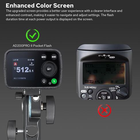 Godox AD200 Pro AD200Pro Pocket Flash, 200Ws 2.4G TTL Speedlite Outdoor Flash Strobe, 1/8000s HSS Monolight with 2900mAh Lithium Battery and Bare Bulb Flash Head Cover 500 Flashes Recycle in 0.01-1.8s in Saudi Arabia