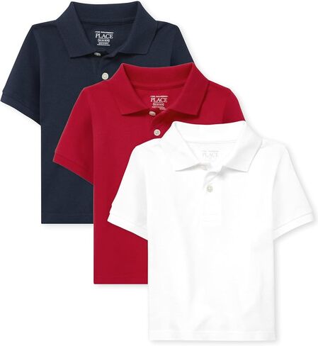 The Children's Place Baby Boys and Toddler Boys Short Sleeve Pique Polo, NAUTICO, 2T in Saudi Arabia
