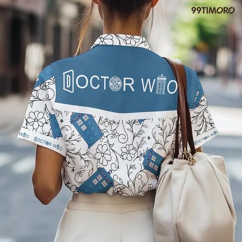 99TIMORO أفلام أمريكية تحت عنوان قميص هاواي ، والخيال العلمي والخيال مستوحى من الأكمام قصيرة الأكمام in Kuwait