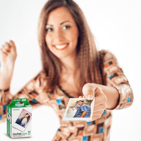 Fujifilm INSTAX Mini Instant Film (White) for Fujifilm Mini 8 & Mini 9 Cameras w/Microfiber Cloth by Quality Photo (20 Film Sheets) in Kuwait