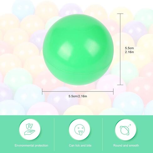 TRENDBOX 50 pcs Ball Pit Balls Plastic Balls for Ball Pit, BPA Free Ocean Ball for Toddlers - 7 Colors in Saudi Arabia