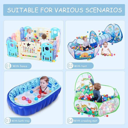 TRENDBOX 50 pcs Ball Pit Balls Plastic Balls for Ball Pit, BPA Free Ocean Ball for Toddlers - 7 Colors in Saudi Arabia