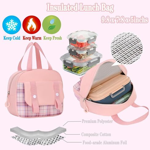 Girls Backpack Set,Cute Kids School Backpack For Girls,Childrens Schoolbag For Elementary Primary in Kuwait