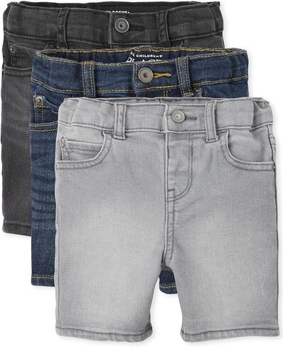 The Children's Place Baby Toddler Boys Shorts, Denim Multi 2-Pack, 12-18 Months in Saudi Arabia