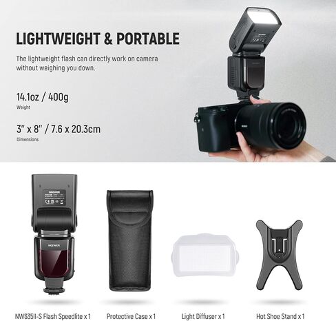 Neewer NW-670 TTL Flash Speedlite with LCD Display for Canon 7D Mark II, 5D Mark II III, IV,1300D, 1200D, 1100D, 750D, 700D, 650D, 600D, 550D, 500D, 100D, 80D, 70D, 60D and Other Canon DSLR Cameras in Saudi Arabia