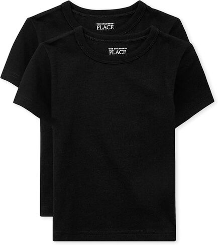 The Children's Place baby boys And Toddler Short Sleeve Basic Layering T-shirt Shirt, White 3 Pack, 5T US in Saudi Arabia
