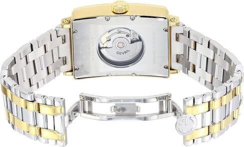 Gevril Men's Avenue of America Swiss Automatic Watch, Two Toned 316L Stainless Steel IPYG Bracelet with Deployment Buckle in Saudi Arabia
