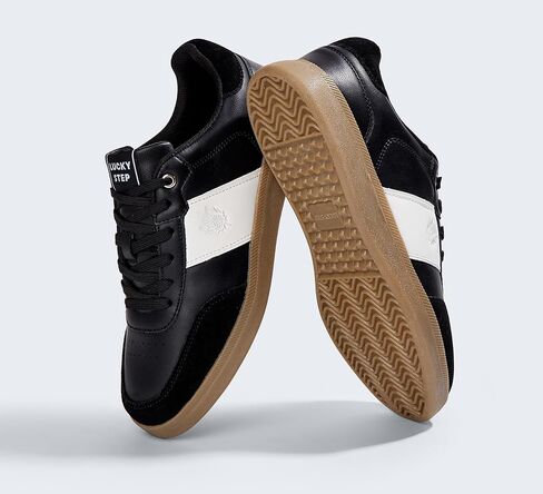 LUCKY STEP Men's Fashion Sneakers Casual Shoes Retro Suede Genuine Leather Skate Tennis Walking Shoes for Male in Saudi Arabia