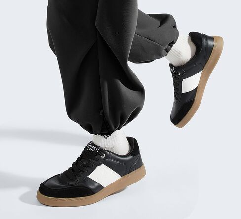 LUCKY STEP Men's Fashion Sneakers Casual Shoes Retro Suede Genuine Leather Skate Tennis Walking Shoes for Male in Saudi Arabia