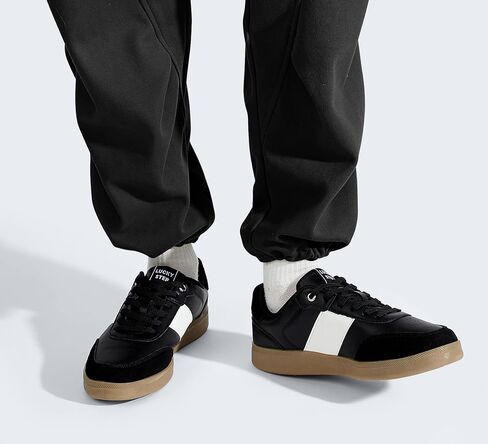 LUCKY STEP Men's Fashion Sneakers Casual Shoes Retro Suede Genuine Leather Skate Tennis Walking Shoes for Male in Saudi Arabia