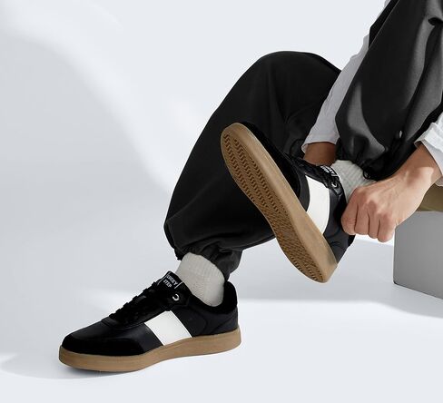 LUCKY STEP Men's Fashion Sneakers Casual Shoes Retro Suede Genuine Leather Skate Tennis Walking Shoes for Male in Saudi Arabia