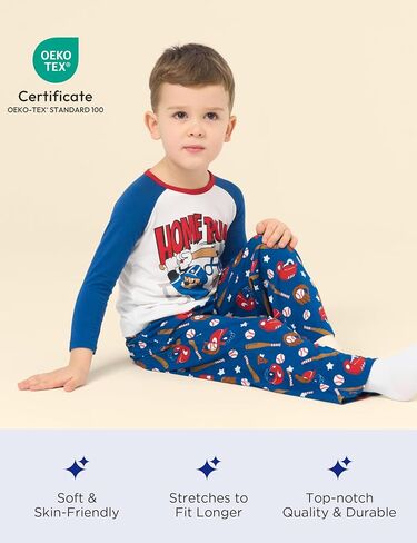 Bamboo Viscose Boys Pajamas Set Toddler Soft Long Sleeve Boys' Sleepwear in Saudi Arabia