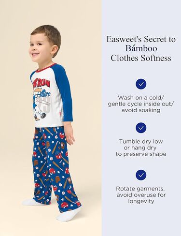 Bamboo Viscose Boys Pajamas Set Toddler Soft Long Sleeve Boys' Sleepwear in Saudi Arabia