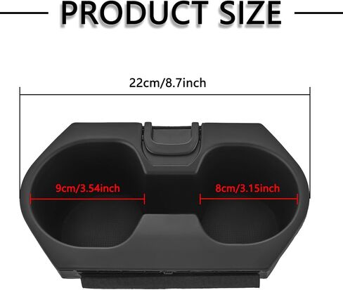 Cup Holder Insert, Compatible with Honda Civic Cup Holder 2016-2021 Lx Ex Si Sport Hatchback Center Console Drink Bottle Holder Insert 83446-TBA-A01ZA (Black) in Saudi Arabia