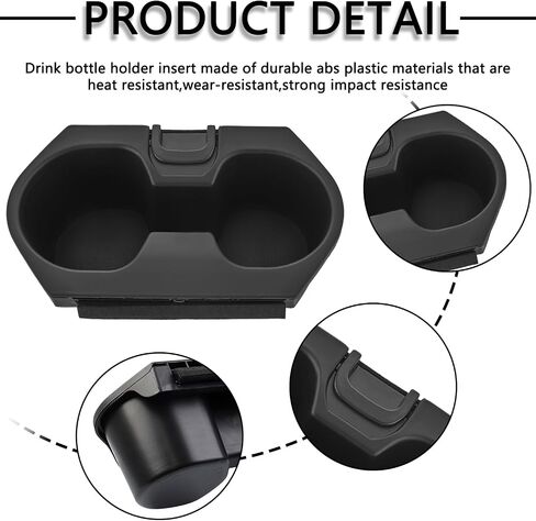 Cup Holder Insert, Compatible with Honda Civic Cup Holder 2016-2021 Lx Ex Si Sport Hatchback Center Console Drink Bottle Holder Insert 83446-TBA-A01ZA (Black) in Saudi Arabia