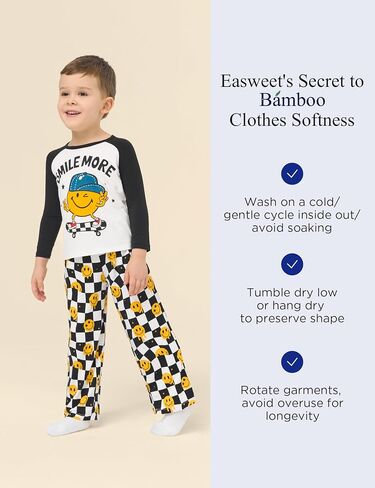 Bamboo Viscose Boys Pajamas Set Toddler Soft Long Sleeve Boys' Sleepwear in Saudi Arabia