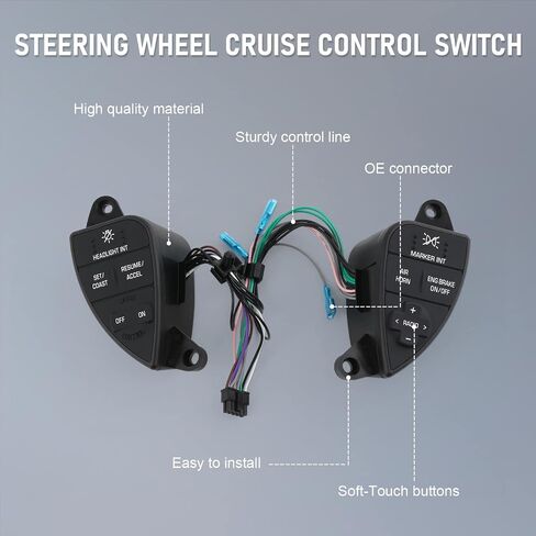 Steering Wheel Cruise Control Switch Compatible with 2007-2016 International Prostar Replace# ‎2611199C91 in Saudi Arabia