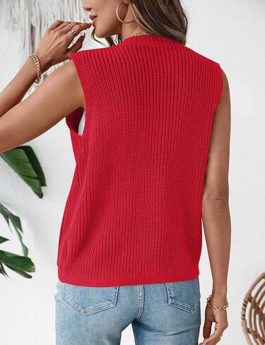 Luyaa Womensless Sweater Sweater سترة كروشيه زر مكتنزة أسفل سترة كارديجان قمم 2025 ملابس الصيف العادية in Kuwait