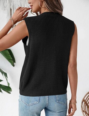 Luyaa Womensless Sweater Sweater سترة كروشيه زر مكتنزة أسفل سترة كارديجان قمم 2025 ملابس الصيف العادية in Kuwait