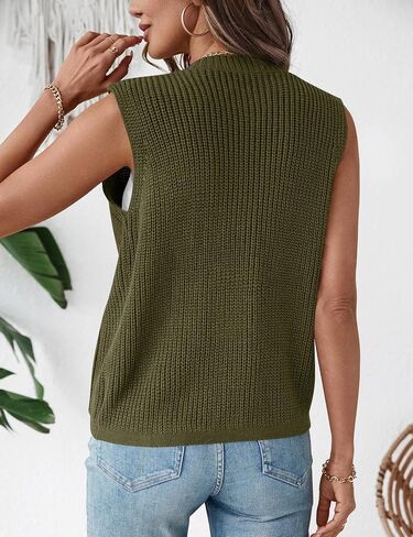 Luyaa Womensless Sweater Sweater سترة كروشيه زر مكتنزة أسفل سترة كارديجان قمم 2025 ملابس الصيف العادية in Kuwait