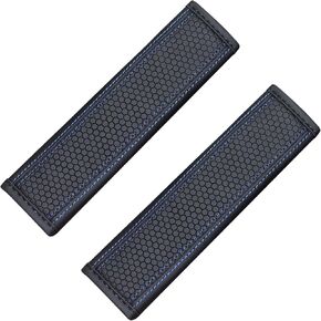 Car Seat Belt Cover, Leather Seat Belt Pads 2 PCS, Universal Car Seat Belt Shoulder Strap Covers, Breathable Leather Soft Harness Pad Protect Your Neck and Shoulder
