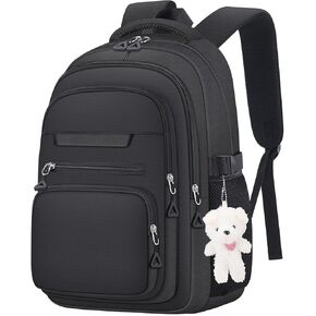 Cute Girls Backpack for School Kids Travel College backpack for Women Teen Black Bookbags Aesthetic Laptop Bagpack